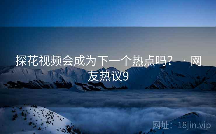 探花视频会成为下一个热点吗? · 网友热议9